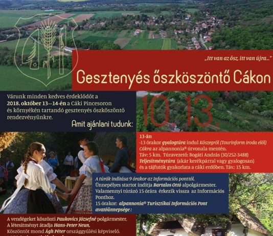 Gesztenyés őszköszöntő Cákon