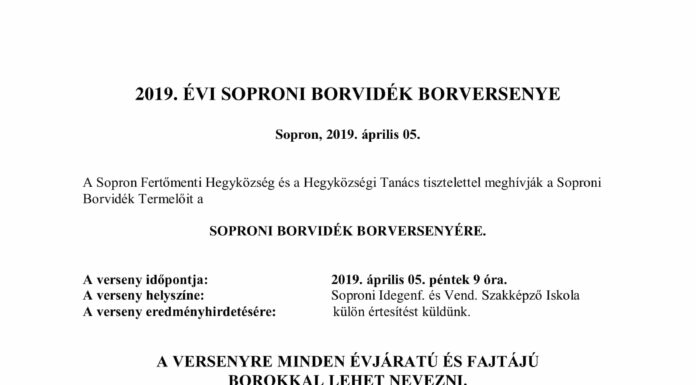 Soproni Borvidéki Borversenye 2019