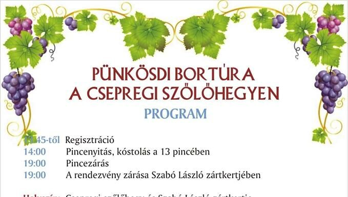 Pünkösdi bortúra Csepregen 2019