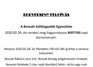 Mátyás napi borverseny 2020