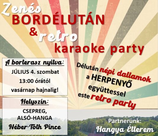Retro karaoke party a szőlőhegyen