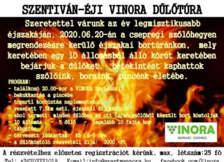 Szentiván-éji VINORA dűlőtúra