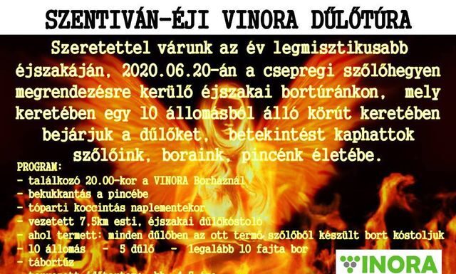 Szentiván-éji VINORA dűlőtúra