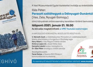 Könyvbemutató – Illés Péter: Paraszti szőlőhegyek a Délnyugat-Dunántúlon (Vas, Zala, Nyugat-Somogy)