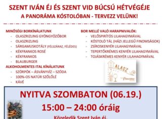 Szent Iván éj és Szent Vid Búcsú hétvégéje