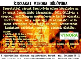 Szentivánéji bortúra a Vinorában