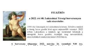 2022. évi 40. Lukácsházi Térségi borverseny