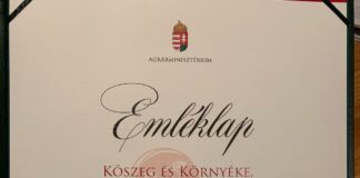 Elismerő oklevél a kőszegi termékleírás elkészítéséért