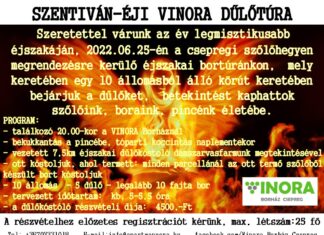 Szentiván-éji VINORA dűlőtúra