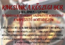 4 tételes borkóstoló “nyula-pörkölttel” a Napostető Borteraszon