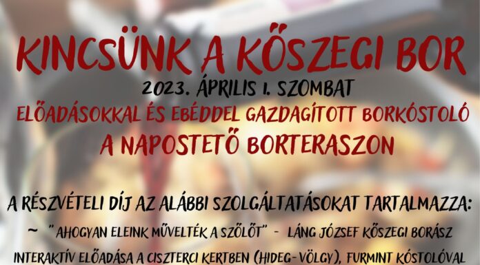 4 tételes borkóstoló “nyula-pörkölttel” a Napostető Borteraszon