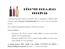 Hölgyek Bora felhívás 2025