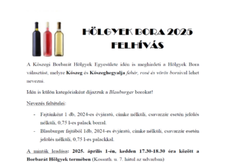 Hölgyek Bora felhívás 2025