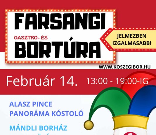 Farsangi gasztro- és bortúra 2026